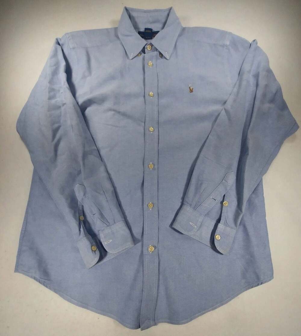 Polo Ralph Lauren Light Blue Long 18 Sleeve Button Down Oxford Shirt